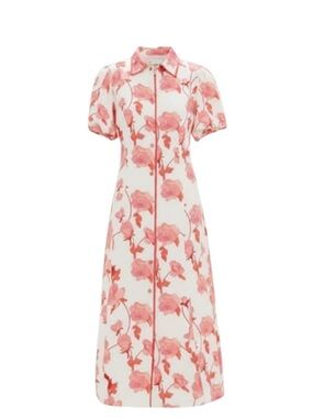 Hyacinth house Coral Multi Floral Peppa Midi